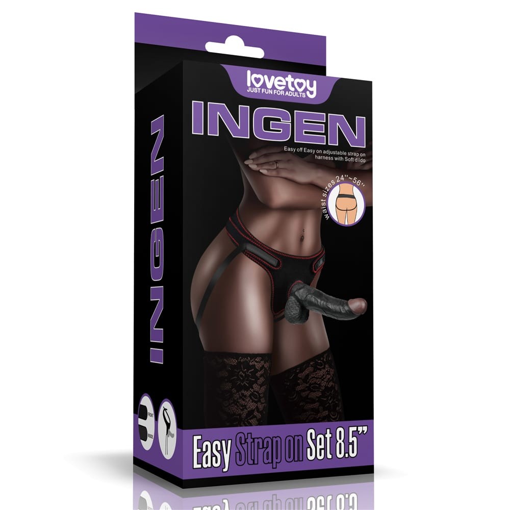 LOVETOY - EASY STRAPON SET 8.5" BLACK