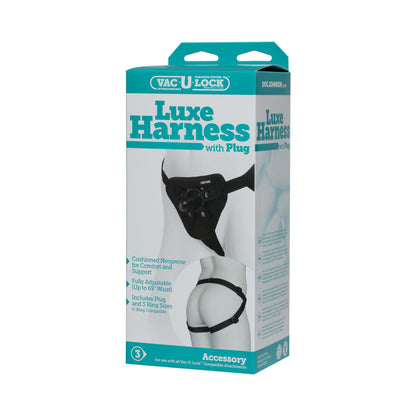 DOC JOHNSON - VAC-U-LOCK PLATINUM - ARNÉS DE LUJO - CON PLUG NEGRO