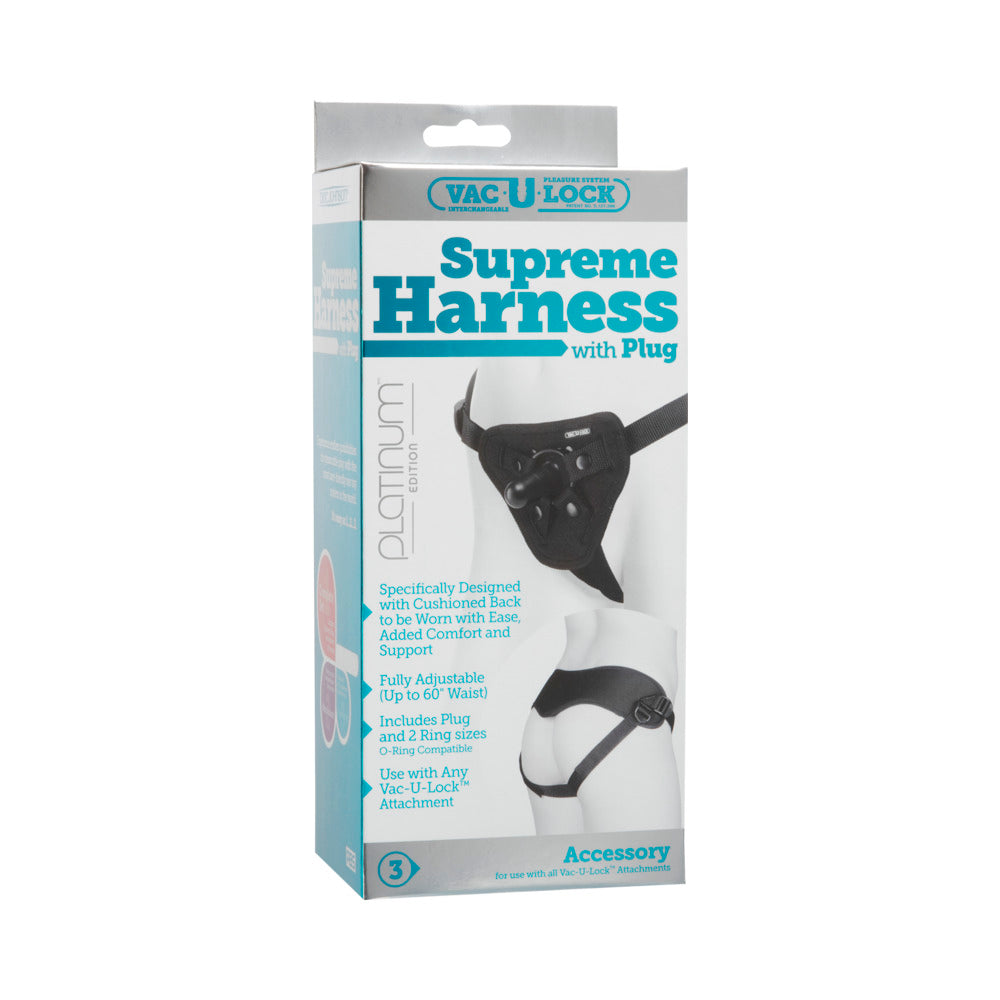 DOC JOHNSON - VAC-U-LOCK PLATINUM - ARNÉS SUPREMO - CON TAPÓN NEGRO
