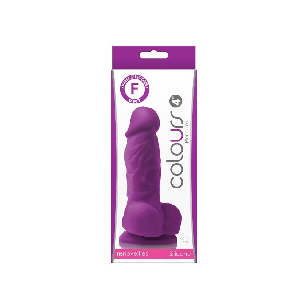 NS TOYS - COLOURS PLEASURES 4 INCH DILDO PURPLE_B0O25_2