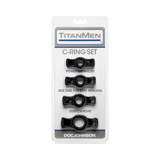 TITANMEN - COCK RING SET BLACK