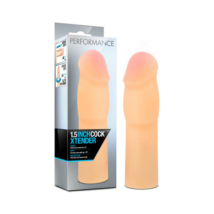 BLUSH - RENDIMIENTO 1.5 PULG. EXTENSOR DE PENE COCK XTENDER FUNDA BEIGE