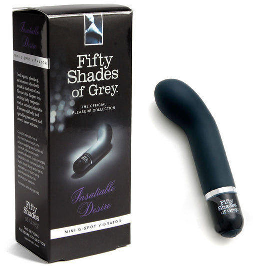 CINCUENTA SOMBRAS DE GREY - VIBRADOR MINI PUNTO G DE SILICONA DESEO INSACIABLE NEGRO
