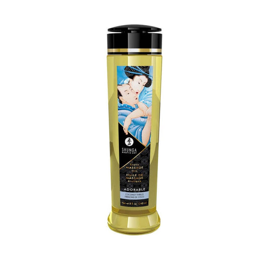 SHUNGA - EROTIC MASSAGE OIL 240 ML / 8 OZ COCONUT THRILLS