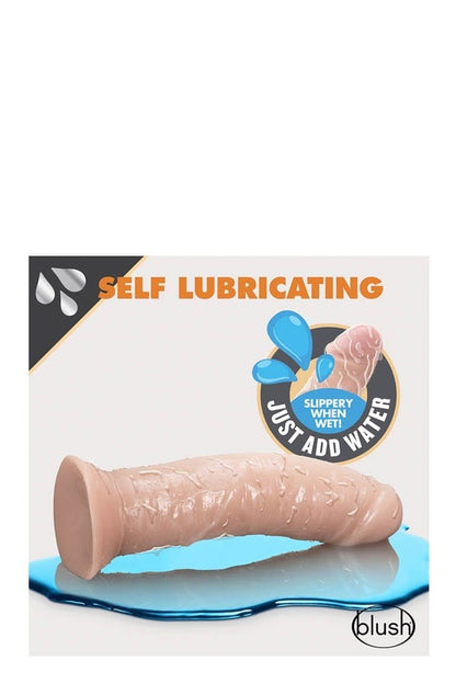 BLUSH - DR. SKIN 8INCH SELF LUBRICATING DILDO