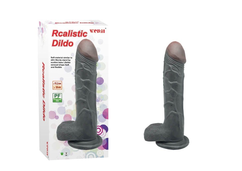 CHARMLY TOY - CHARMLY REALISTIC DILDO BLACK_B0O50_1