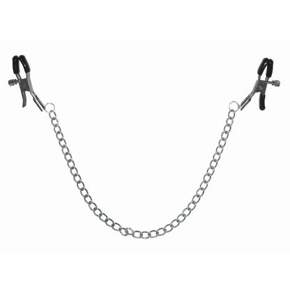 SPORTSHEETS SEX & MISCHIEF ADJUSTABLE CHAINED NIPPLE CLAMPS