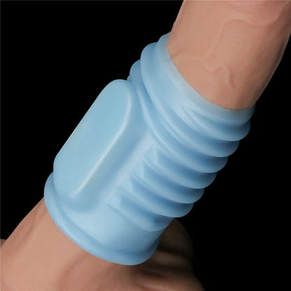 LOVETOY - VIBRATING SPIRAL KNIGHTS RING BLUE