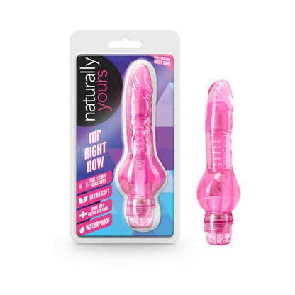 BLUSH - NATURALLY YOURS MR. RIGHT NOW REALISTIC 6.5 IN. VIBRATING DILDO PINK