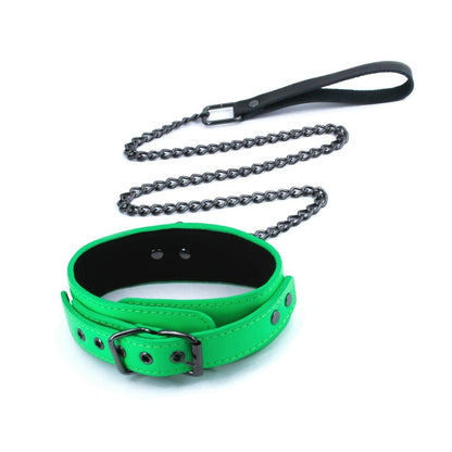 NS TOYS - ELECTRA - COLLAR & LEASH - GREEN
