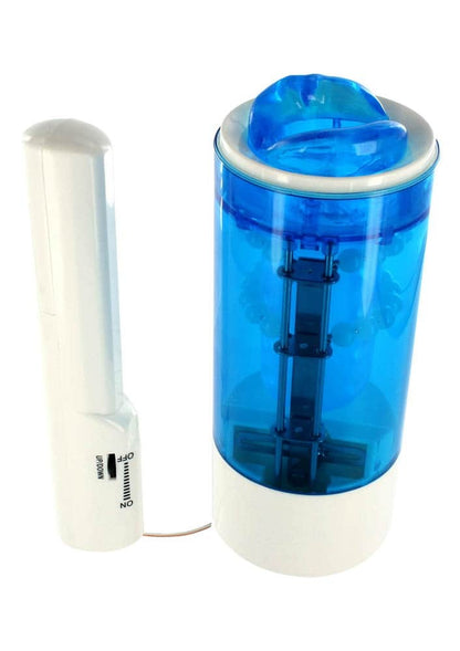 SEVEN CREATIONS - UP/DOWN MOUTH MASTURBATOR CLEAR BLUE