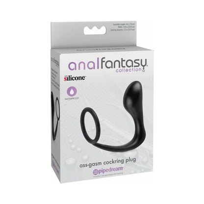ANAL FANTASY COLLECTION SILICONE ASS-GASM COCKRING PLUG BLACK