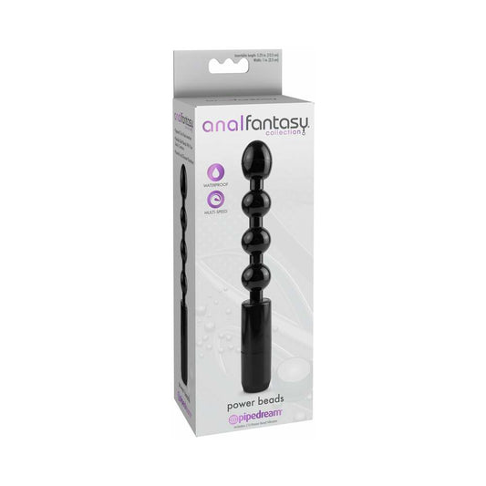 PIPEDREAM - ANAL FANTASY COLLECTION VIBRATING POWER BEADS BLACK