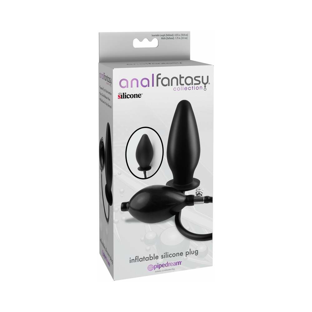 ANAL FANTASY COLLECTION INFLATABLE SILICONE PLUG BLACK