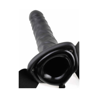 FETISH FANTASY SERIES 8 IN. HOLLOW STRAP-ON BLACK