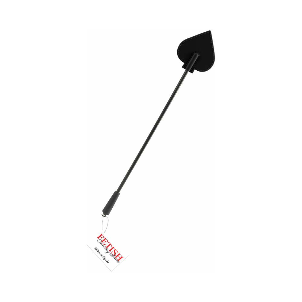 FETISH FANTASY SERIES SILICONE SPADE CROP BLACK