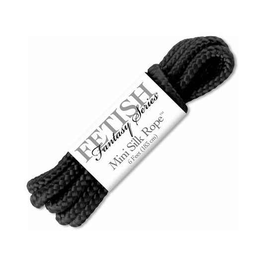 FETISH FANTASY SERIES MINI SILK ROPE 1.8 M / 6 FT. BLACK
