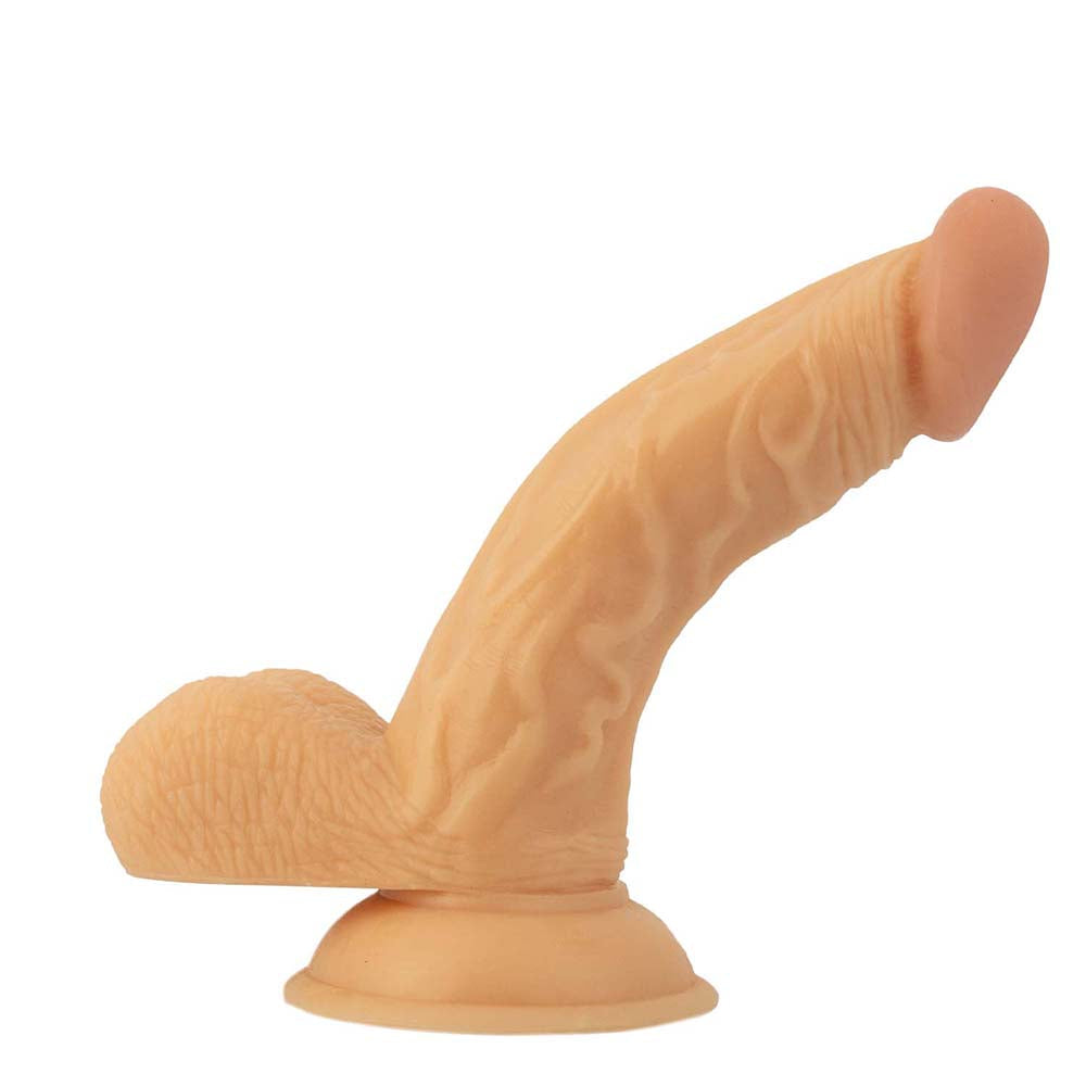 ALL AMERICAN WHOPPERS 6.5 IN. CURVED DONG WITH BALLS + CHERRY ANAL-ESE