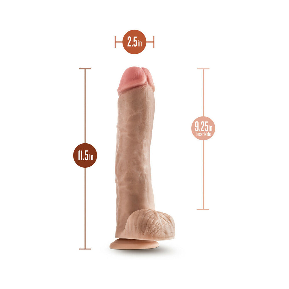 BLUSH - CONSOLADOR REALISTA HUNG RIDER HAMMER DE 11.5 PULGADAS CON TESTÍCULOS BEIGE