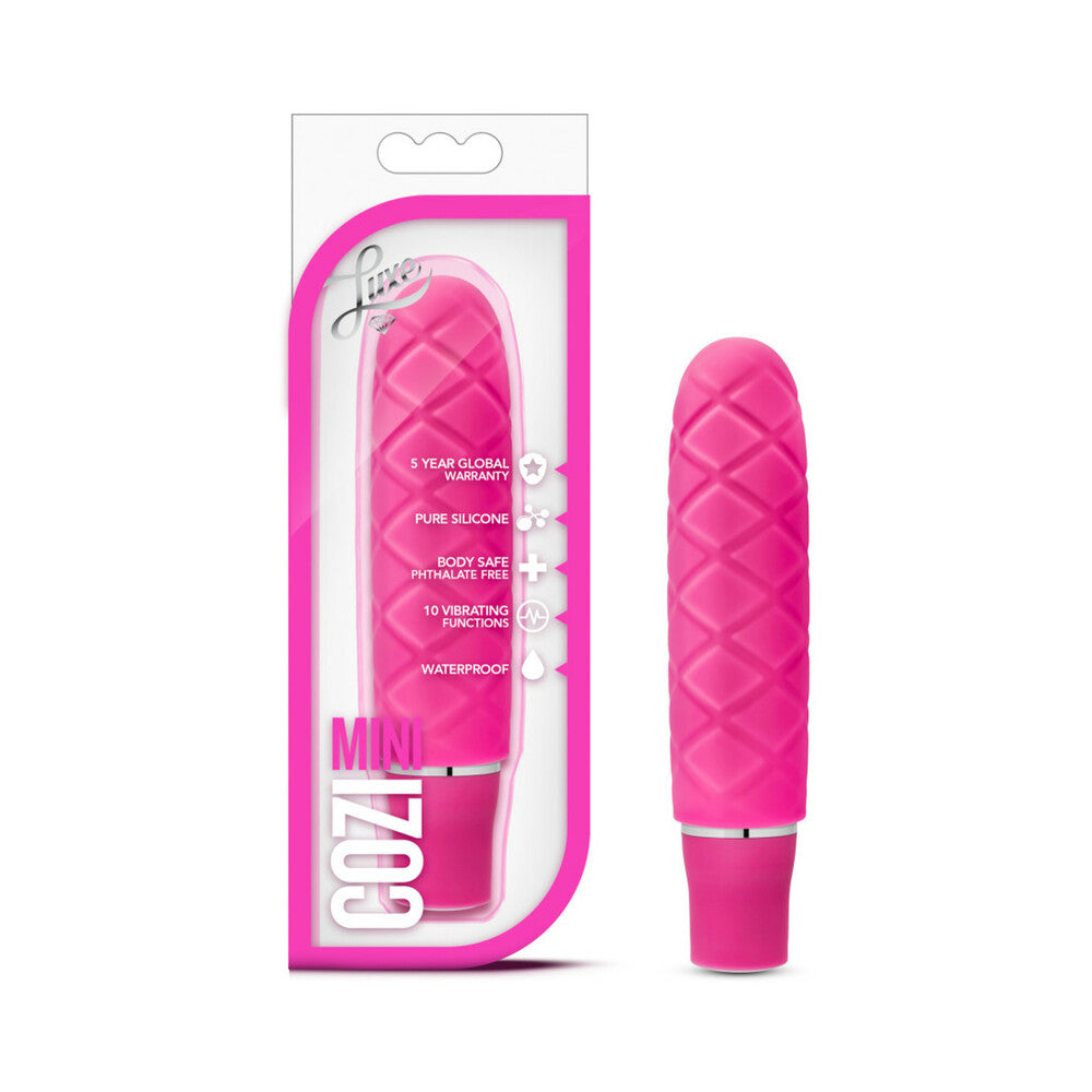 BLUSH - LUXE COZI MINI SILICONE SLIMLINE VIBRATOR FUCHSIA