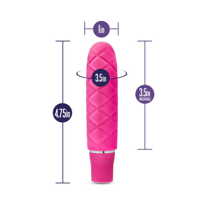 BLUSH - LUXE COZI MINI SILICONE SLIMLINE VIBRATOR FUCHSIA