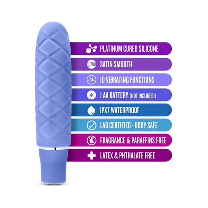 BLUSH - LUXE COZI MINI SILICONE SLIMLINE VIBRATOR PERIWINKLE