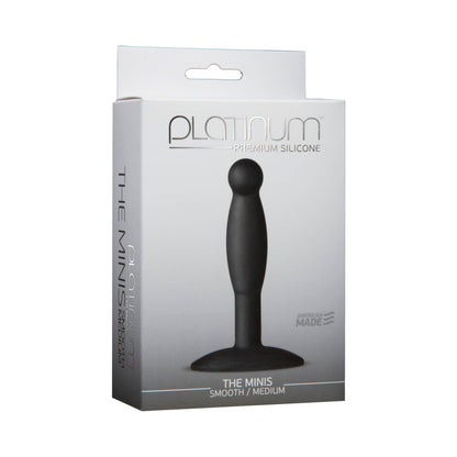 DOC JOHNSON - PLATINUM PREMIUM SILICONE - THE MINIS - SMOOTH - MEDIUM BLACK