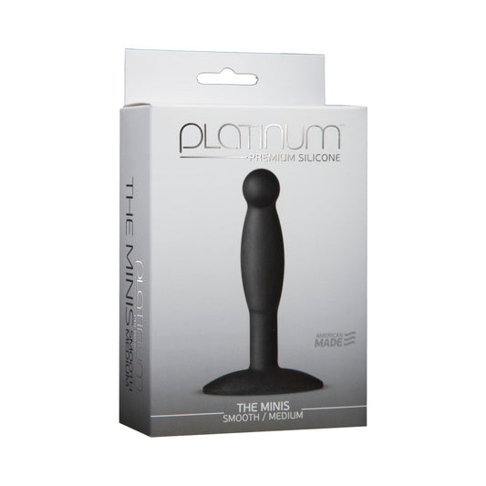DOC JOHNSON - SILICONA PREMIUM PLATINUM - LOS MINIS - LISO - NEGRO MEDIANO