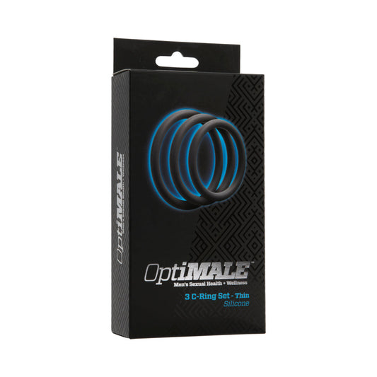 DOC JOHNSON - OPTIMALE  3 C-RING SET  THIN SLATE