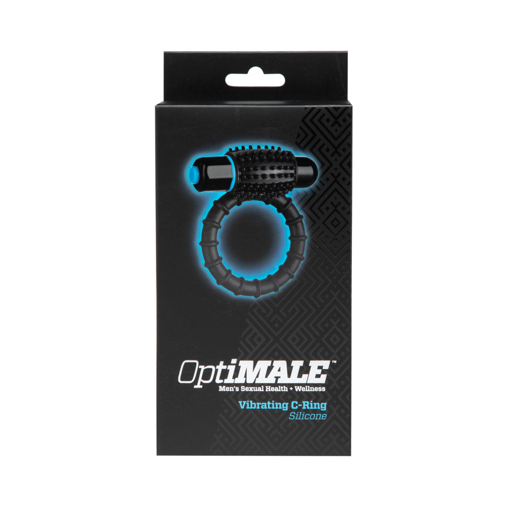 DOC JOHNSON - OPTIMALE  ANILLO EN C VIBRADOR NEGRO