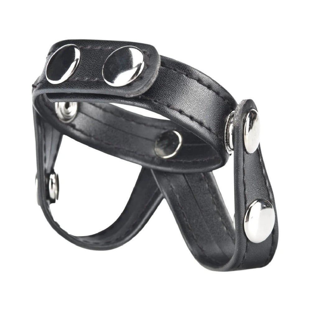 ANGUILA ELÉCTRICA - ANILLO PARA PENE Y TESTÍCULOS AZUL C&B GEAR ESTILO V CON DIVISOR DE TESTÍCULOS