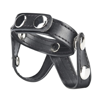 ANGUILA ELÉCTRICA - ANILLO PARA PENE Y TESTÍCULOS AZUL C&B GEAR ESTILO V CON DIVISOR DE TESTÍCULOS