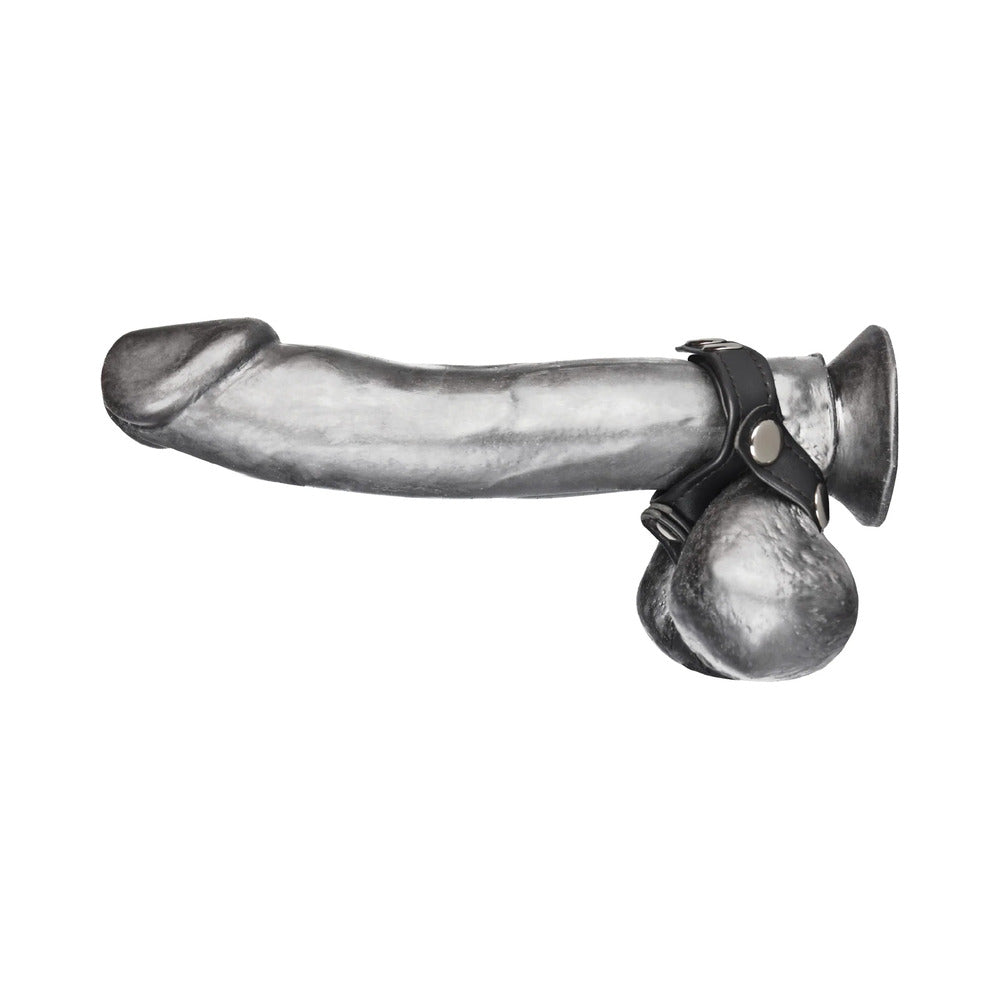ANGUILA ELÉCTRICA - ANILLO PARA PENE Y TESTÍCULOS AZUL C&B GEAR ESTILO V CON DIVISOR DE TESTÍCULOS