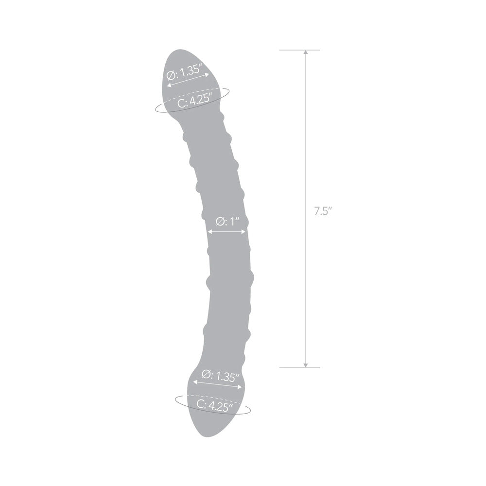 ELECTRIC EEL - GLAS 10 IN. DOUBLE TROUBLE GLASS DILDO