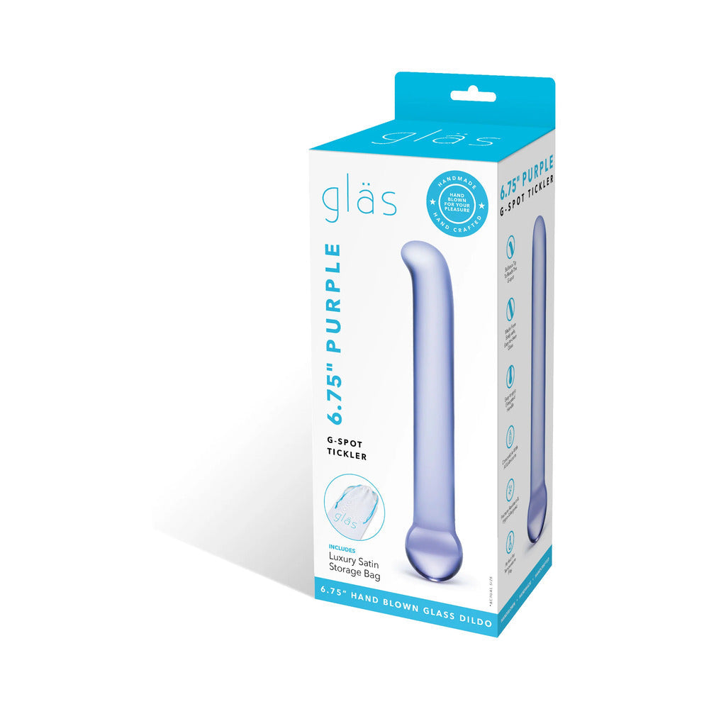 ELECTRIC EEL - GLAS 6.75 IN. PURPLE G-SPOT TICKLER GLASS DILDO