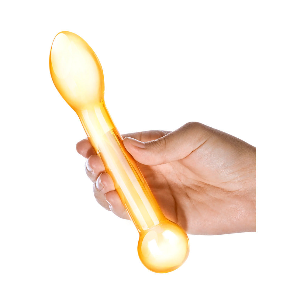 GLAS 7 IN. HONEY DRIPPER ANAL SLIDER PROSTATE STIMULATING GLASS DILDO