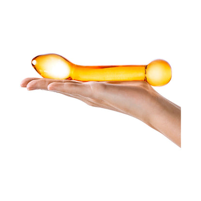 GLAS 7 IN. HONEY DRIPPER ANAL SLIDER PROSTATE STIMULATING GLASS DILDO