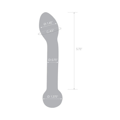 GLAS 7 IN. HONEY DRIPPER ANAL SLIDER PROSTATE STIMULATING GLASS DILDO
