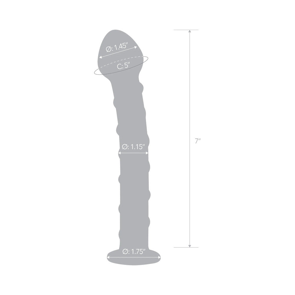 ELECTRIC EEL - GLAS 7.5 IN. BLUE SPIRAL GLASS DILDO