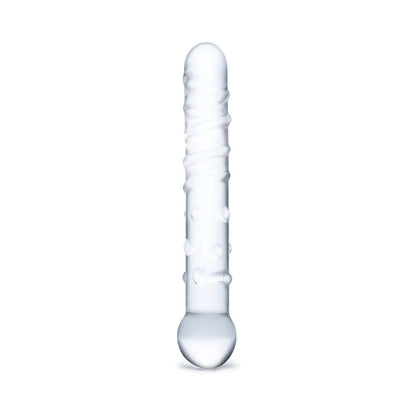 GLAS 7 IN. CALLISTO CLEAR GLASS DILDO