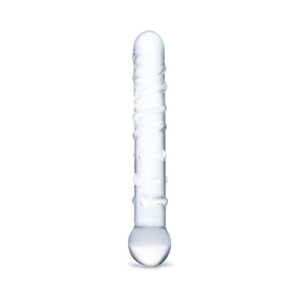 GLAS 7 IN. CALLISTO CLEAR GLASS DILDO