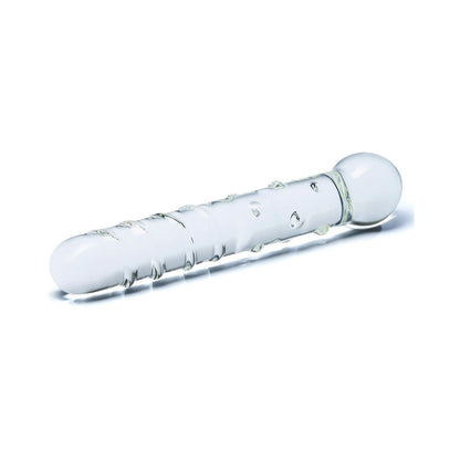 GLAS 7 IN. CALLISTO CLEAR GLASS DILDO