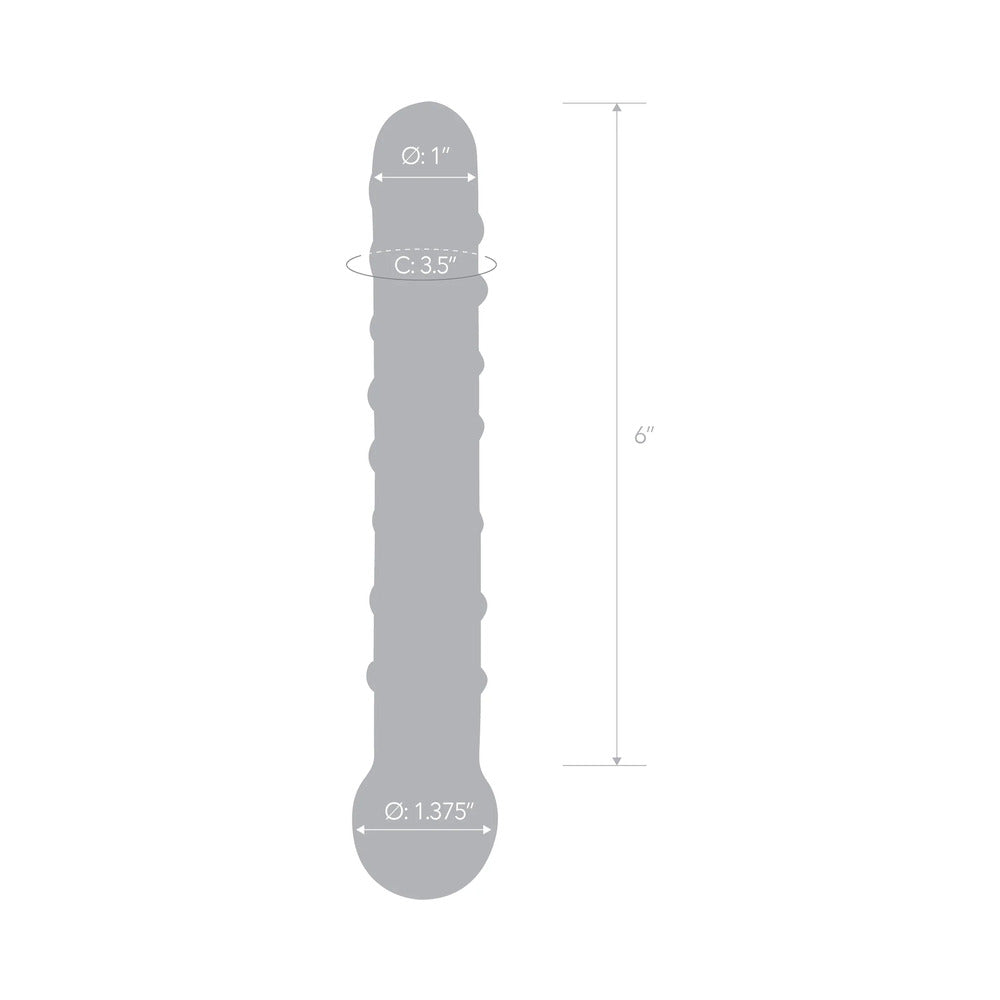 GLAS 7 IN. CALLISTO CLEAR GLASS DILDO