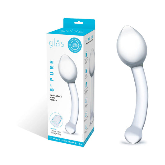 ANGUILA ELÉCTRICA - GLAS 8 PULGADAS PURO PLACER DILDO DE CRISTAL ANAL ESTIMULANTE DE PRÓSTATA