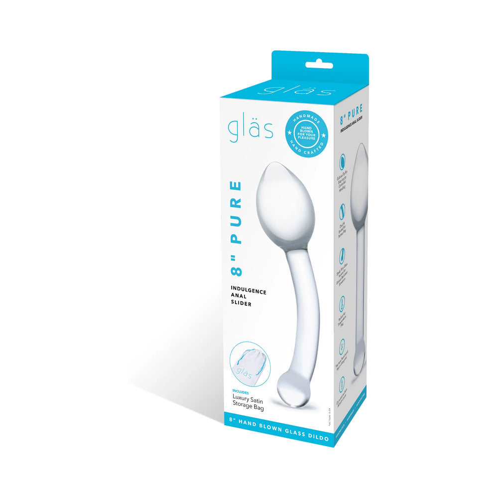 ANGUILA ELÉCTRICA - GLAS 8 PULGADAS PURO PLACER DILDO DE CRISTAL ANAL ESTIMULANTE DE PRÓSTATA