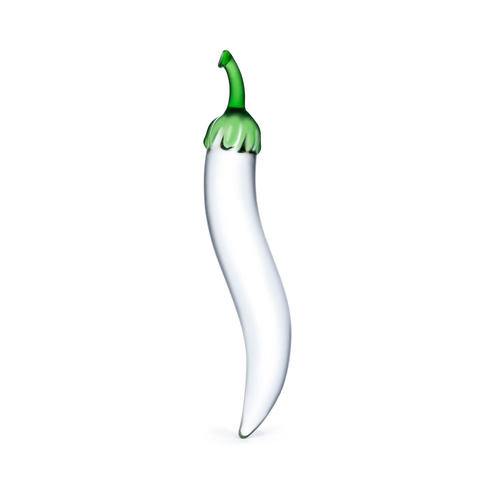 ELECTRIC EEL - GLAS 8.25 IN. GLASS NATURALS CHILI PEPPER DILDO