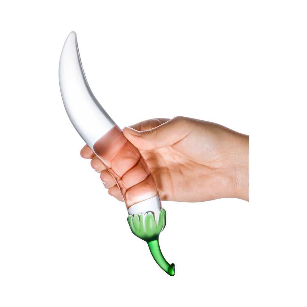 GLAS 8.25 IN. GLASS NATURALS CHILI PEPPER DILDO