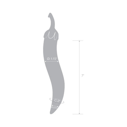 GLAS 8.25 IN. GLASS NATURALS CHILI PEPPER DILDO