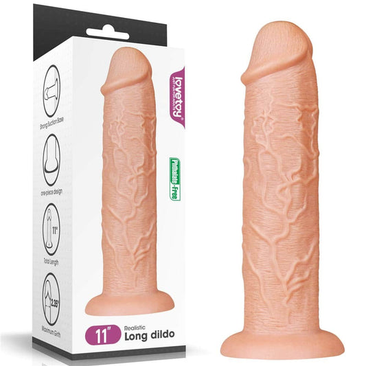 LOVETOY - 11'' REALISTIC LONG DILDO FLESH