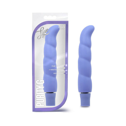 LUXE PURITY G SILICONE SLIMLINE G-SPOT VIBRATOR PERIWINKLE